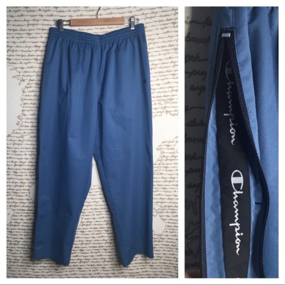 Champion Size XL Full Zip Side Tape Logo Athletic Track Pants Unisex Style